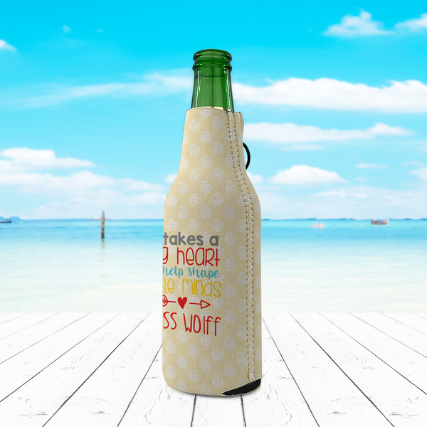 Teacher Quote Zipper Bottle Cooler - LIFESTYLE