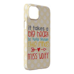 Teacher Gift iPhone Case - Plastic - iPhone 14 Plus (Personalized)