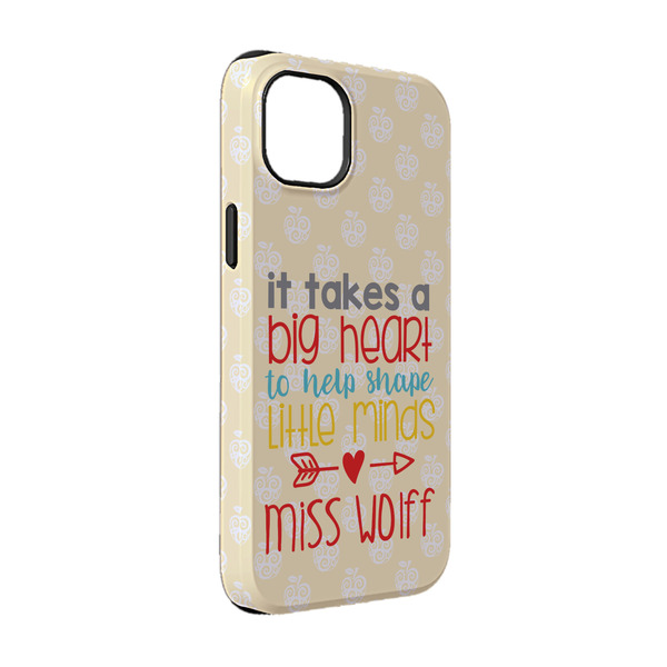 Custom Teacher Gift iPhone Case - Rubber Lined - iPhone 14 Pro (Personalized)