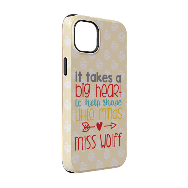 Custom Teacher Gift iPhone Case - Rubber Lined - iPhone 14 (Personalized)