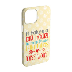 Teacher Gift iPhone Case - Plastic - iPhone 15 Pro (Personalized)