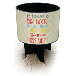 Teacher Gift Black Beach Spiker Drink Holder (Personalized)