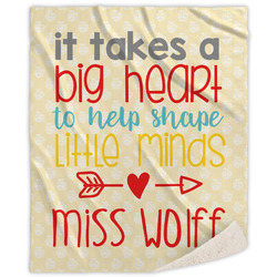 Teacher Gift Sherpa Throw Blanket (Personalized)