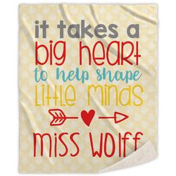Teacher Gift Sherpa Throw Blanket - 60" x 80" (Personalized)