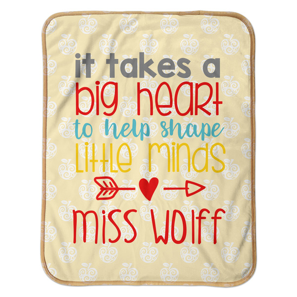 Teacher Quotes and Sayings Baby Sherpa Blanket - Flat