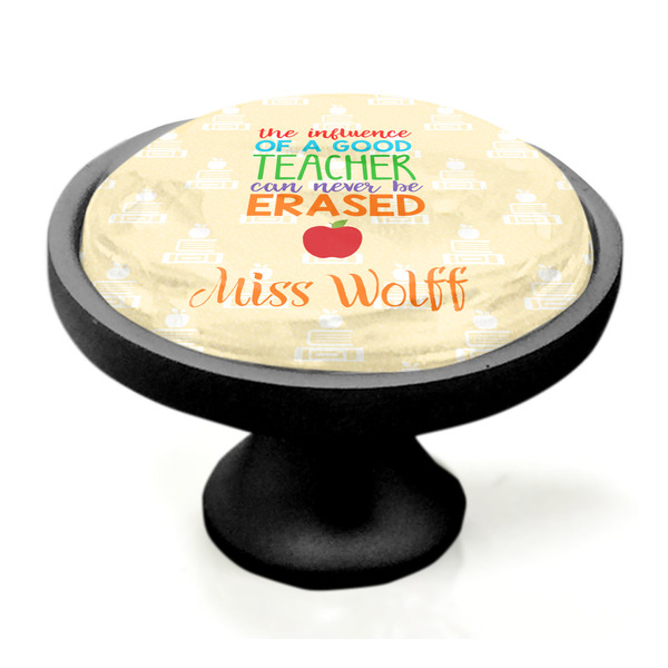 Teacher Quotes and Sayings Black Custom Cabinet Knob (Side)