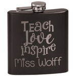 Teacher Gift Black Flask Set (Personalized)