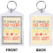 Teacher Quotes and Sayings Bling Keychain (Front + Back)