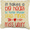 Teacher Gift Faux-Linen Throw Pillow 16" (Personalized)