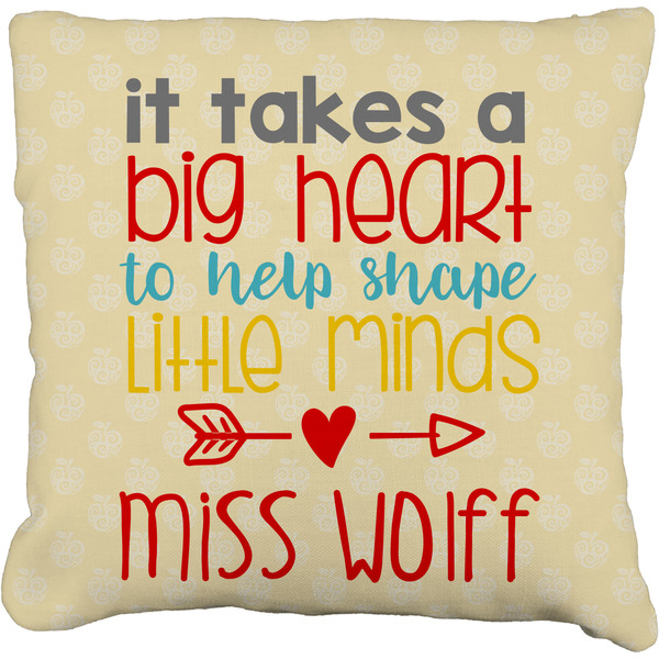 Custom Teacher Gift Faux-Linen Throw Pillow 26" (Personalized)
