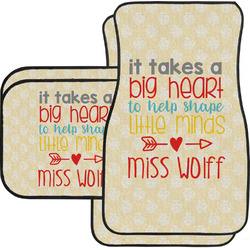 Teacher Gift Car Floor Mats Set - 2 Front & 2 Back (Personalized)