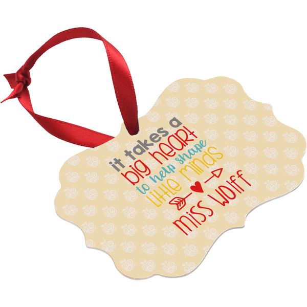 Teacher Quotes and Sayings Christmas Ornament (Angle View)