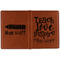Teacher Quotes and Sayings Cognac Leather Passport Holder Outside Double Sided - Apvl