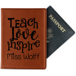 Teacher Gift Passport Holder - Faux Leather (Personalized)