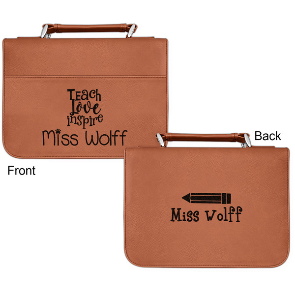 Teacher Quotes and Sayings Cognac Leatherette Bible Covers - Small Double Sided Apvl