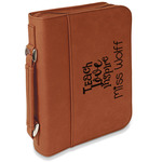 Teacher Gift Leatherette Bible Cover with Handle & Zipper - Large - Single-Sided (Personalized)