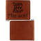 Teacher Quotes and Sayings Cognac Leatherette Bifold Wallets - Front and Back Single Sided - Apvl