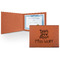 Teacher Quotes and Sayings Cognac Leatherette Diploma / Certificate Holders - Front only - Main