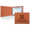 Teacher Gift Leatherette Certificate Holder - Front Only (Personalized)