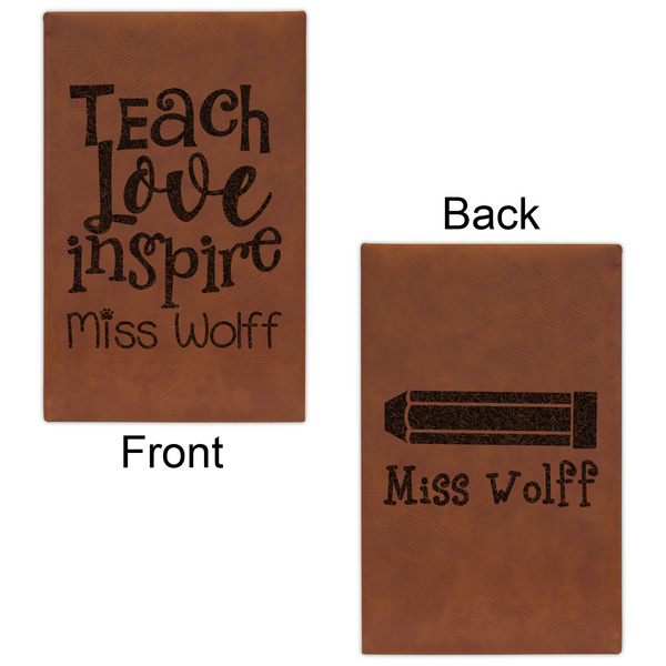 Teacher Quotes and Sayings Cognac Leatherette Journal - Double Sided - Apvl