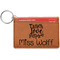 Teacher Quotes and Sayings Cognac Leatherette Keychain ID Holders - Front Credit Card