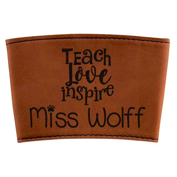 Custom Teacher Gift Leatherette Cup Sleeve (Personalized)