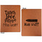 Teacher Quotes and Sayings Cognac Leatherette Portfolios with Notepad - Large - Double Sided - Apvl