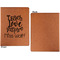 Teacher Quotes and Sayings Cognac Leatherette Portfolios with Notepad - Large - Single Sided - Apvl