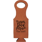 Teacher Gift Leatherette Wine Tote (Personalized)