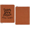Teacher Quotes and Sayings Cognac Leatherette Zipper Portfolios with Notepad - Single Sided - Apvl