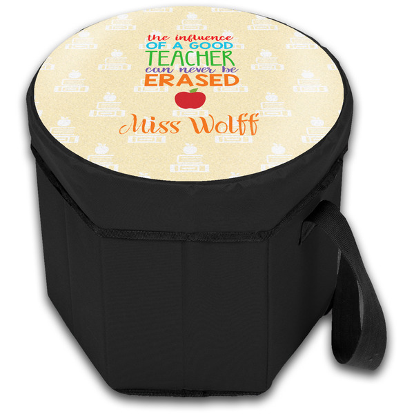 Teacher Quotes and Sayings Collapsible Personalized Cooler & Seat (Closed)