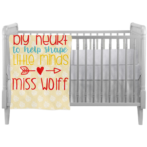 Custom Teacher Gift Crib Comforter / Quilt (Personalized)