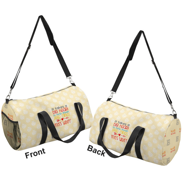 Teacher Quotes and Sayings Duffle bag small front and back sides