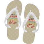 Teacher Gift Flip Flops - XSmall (Personalized)