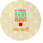 Teacher Quote Round Glass Cutting Board (Personalized)