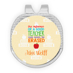 Teacher Gift Golf Ball Marker - Hat Clip - Silver (Personalized)