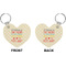 Teacher Quotes and Sayings Heart Keychain (Front + Back)