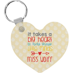 Teacher Gift Heart Plastic Keychain (Personalized)