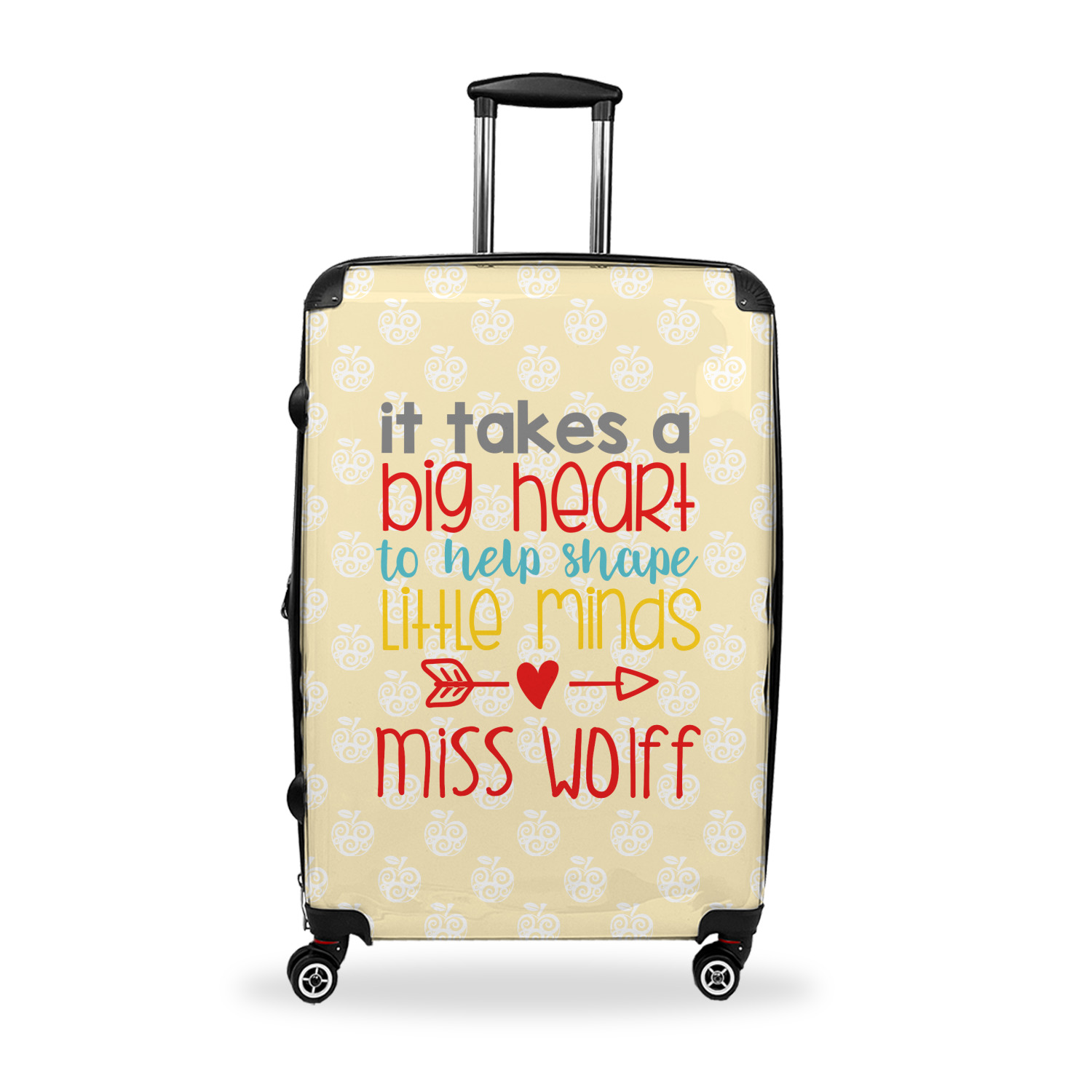 Teacher Quote Suitcase 28" Large Checked w/ Name or Text