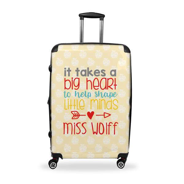 Custom Teacher Gift Suitcase - 28" Large - Checked (Personalized)