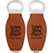 Teacher Quotes and Sayings Leather Bar Bottle Opener - Front and Back
