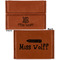 Teacher Quotes and Sayings Leather Business Card Holder - Front Back