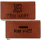 Teacher Quotes and Sayings Leather Checkbook Holder Front and Back