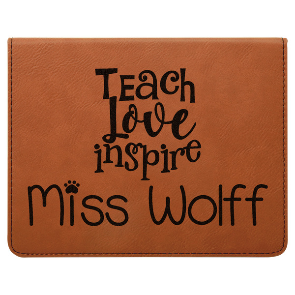 Teacher Quotes and Sayings Leatherette 4-Piece Wine Tool Set Flat