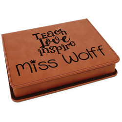 Teacher Gift Leatherette 4-Piece Wine Tool Set (Personalized)