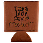 Teacher Gift Leatherette Can Sleeve (Personalized)
