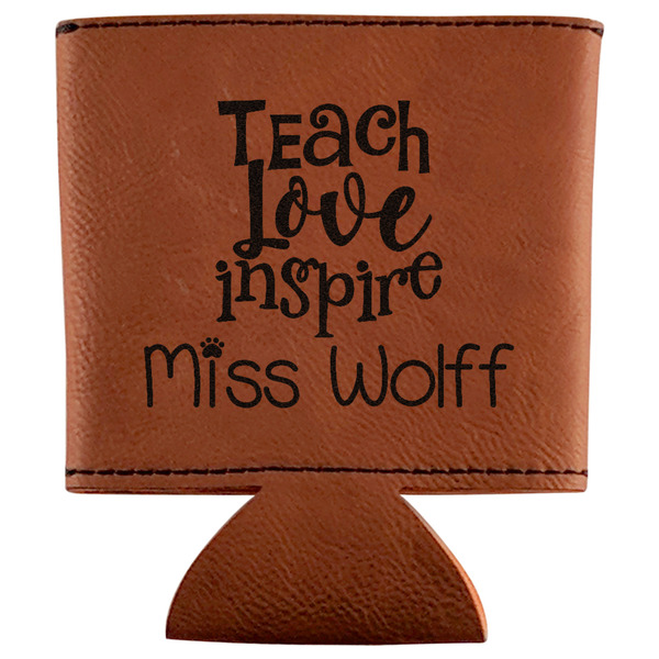 Custom Teacher Gift Leatherette Can Sleeve (Personalized)