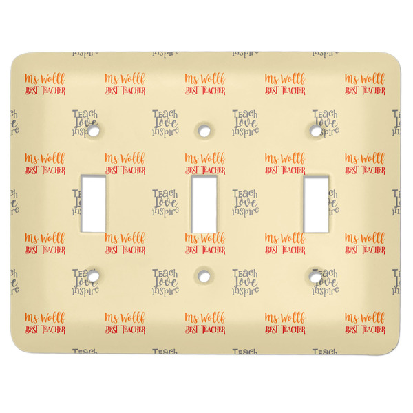 Custom Teacher Gift Light Switch Cover - 3 Toggle Plate (Personalized)