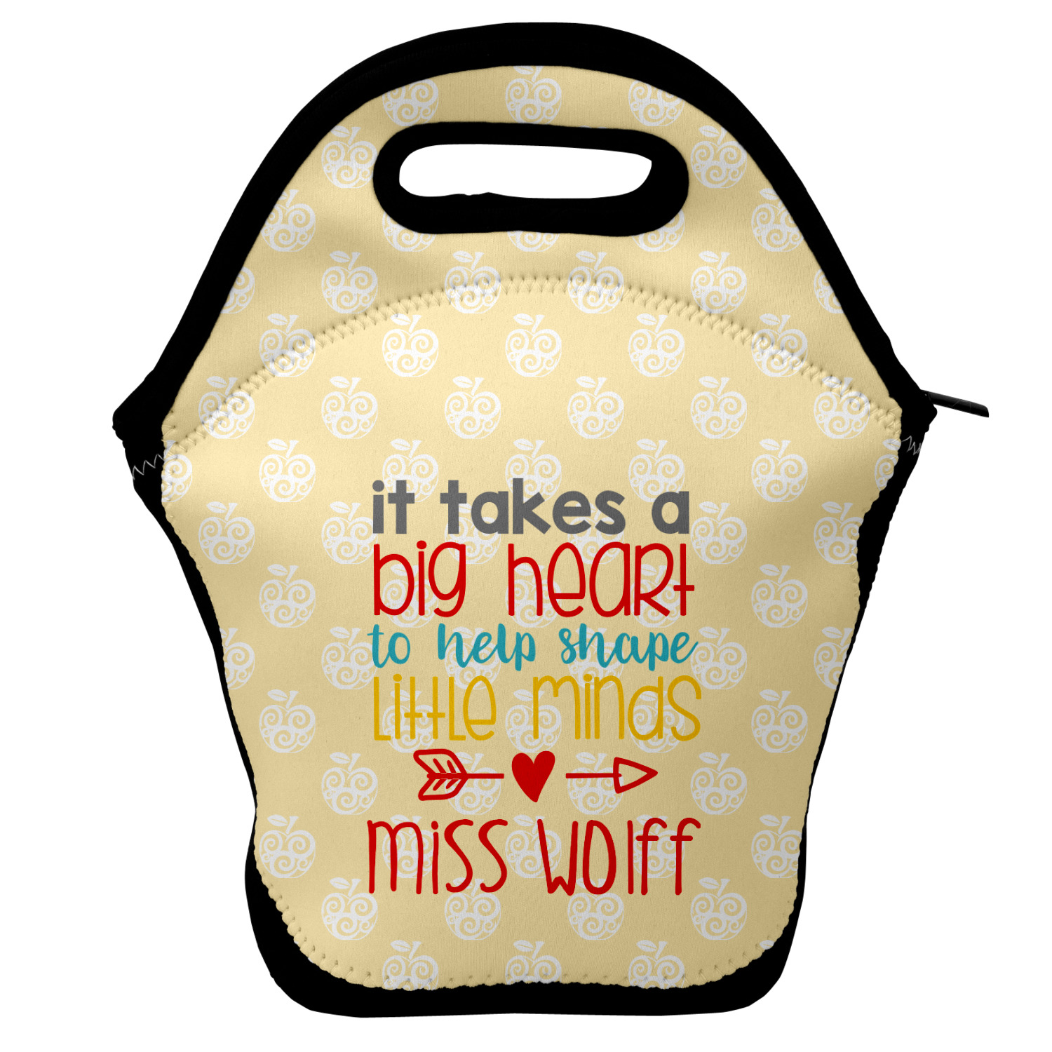 Custom Teacher Quote Lunch Bag w/ Name or Text YouCustomizeIt