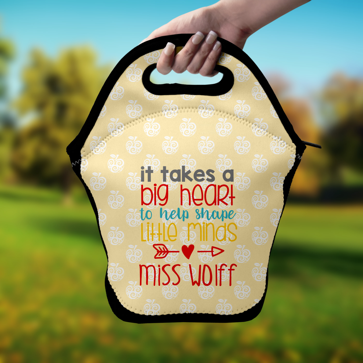 Teacher Quote Lunch Bag w/ Name or Text - YouCustomizeIt